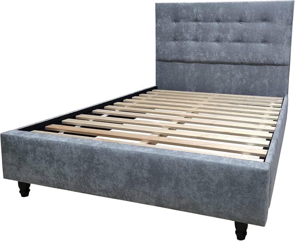 Finley Upholstered Bed Frame – Classic Buttoned Elegance with Deep Comfort