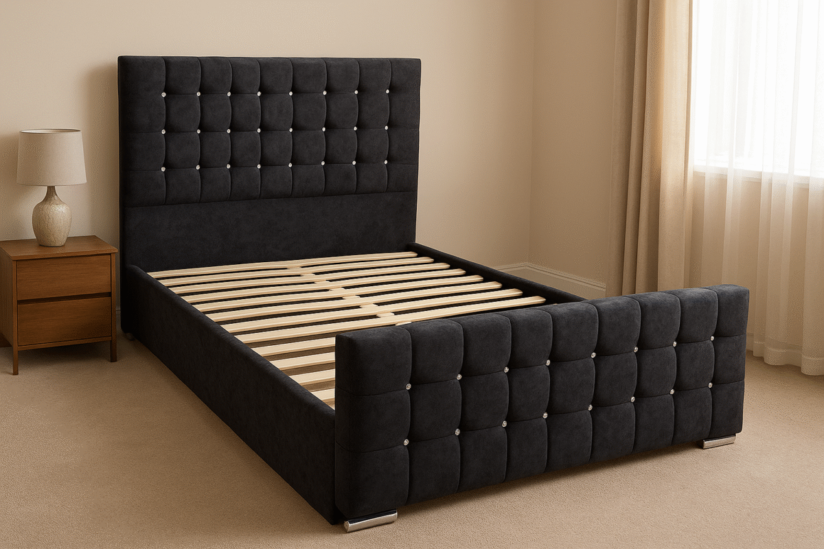 Elegant Upholstered Bed Frame – Refined Comfort and Timeless Style